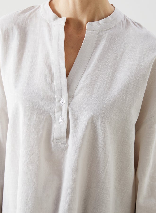 LC WAIKIKI Notch Neck Oversize Women's Blouse - Image 3