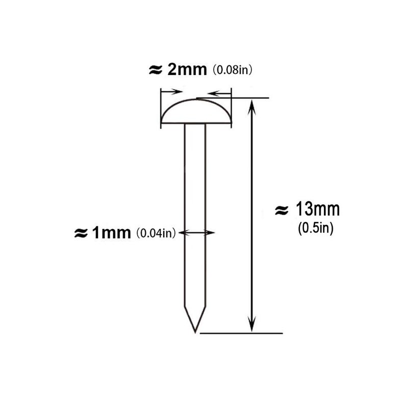 BLUELEC Tiny Wooden Nails for DIY Craft Projects, Antique Drawer Repairing, Mini Boxes Decorative Accessories[Set of 200pcs] (0.5inch/13mm, Silver) - Image 4
