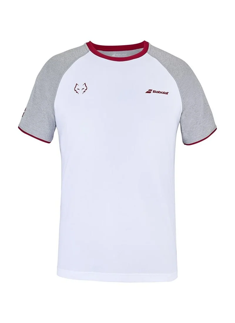 بابولات Babolat Padel Crew Neck Tee Lebron-6Ms24011-1000, Color - White, (French Brand)