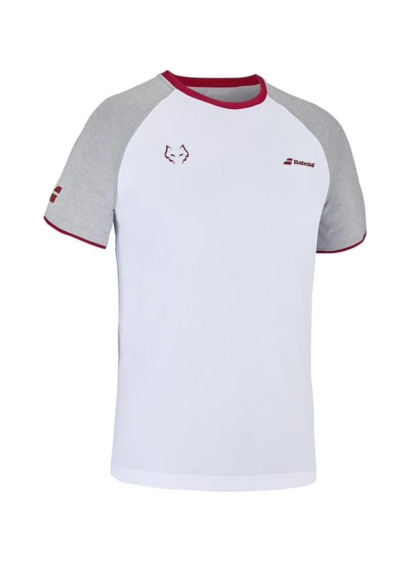 بابولات Babolat Padel Crew Neck Tee Lebron-6Ms24011-1000, Color - White, (French Brand)
