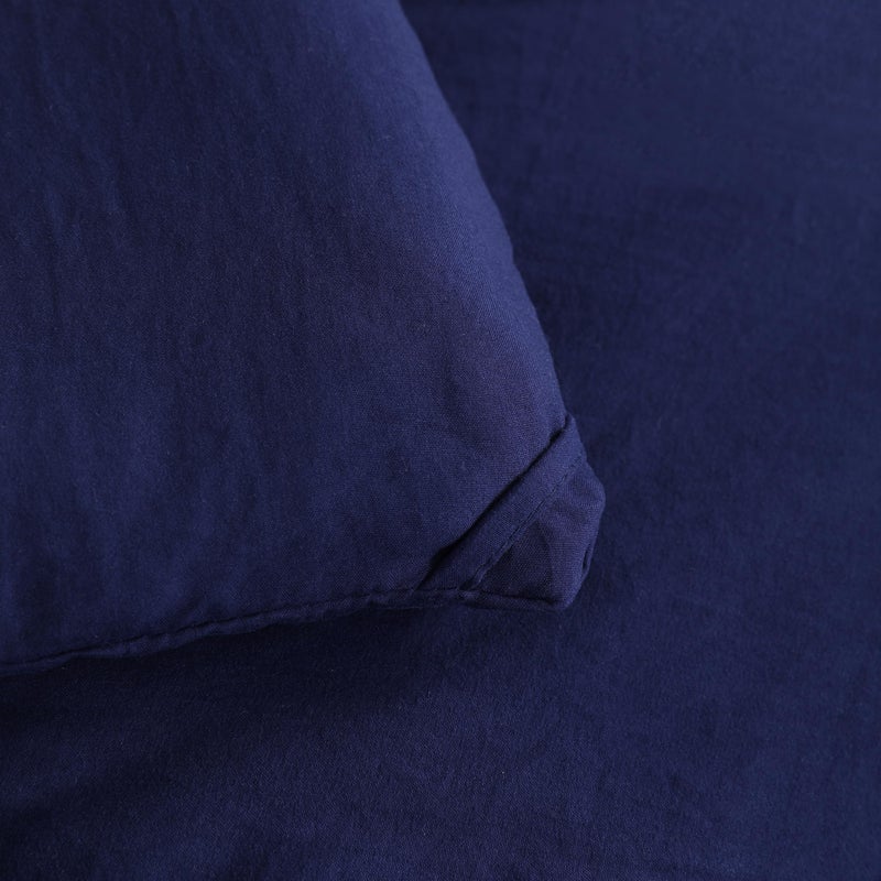 NTBAY Twin Comforter Set with Sheets, 5 Pieces Soft and Breathable Bedding Set, Bed in a Bag, Down Alternative Comforter Set Solid Color All Season, Kids Bedding Set, Navy Blue - Image 5