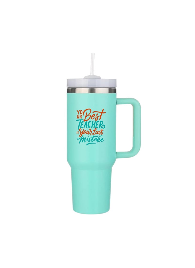 PRINTSHOP4ME - Teachers Day Tumbler Mug 1.2L With Lid&Straw|Double Walled Printed Tumbler Mug|Insulated Reusable Stainless Steel Tumbler Mug|Gift For Teachers - Image 1