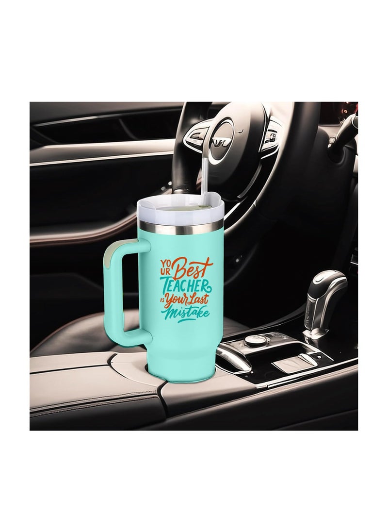 PRINTSHOP4ME - Teachers Day Tumbler Mug 1.2L With Lid&Straw|Double Walled Printed Tumbler Mug|Insulated Reusable Stainless Steel Tumbler Mug|Gift For Teachers - Image 1