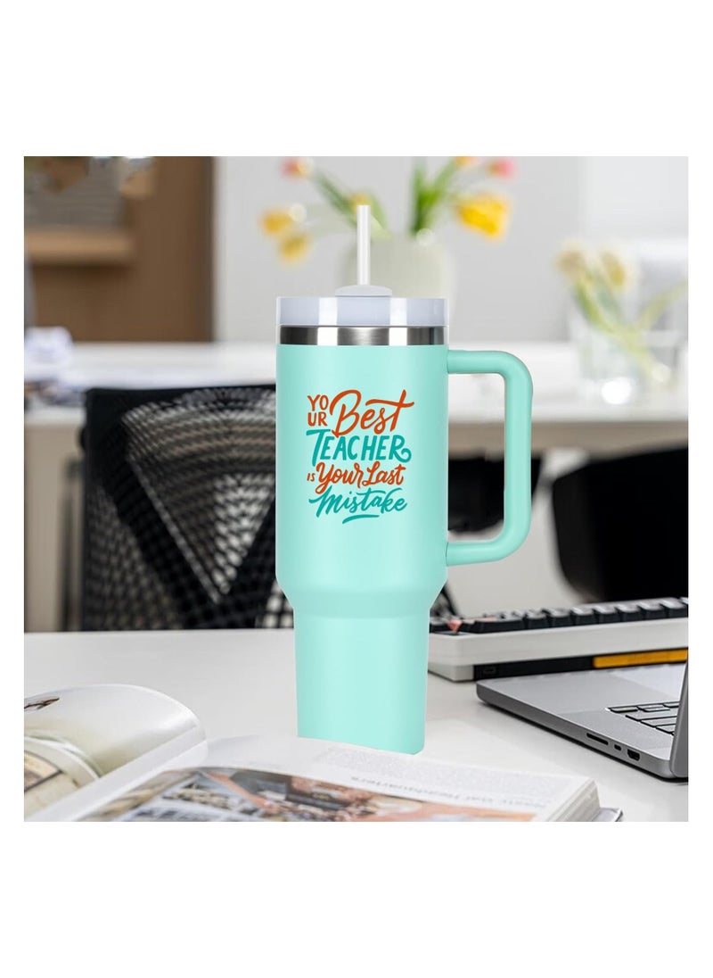 PRINTSHOP4ME - Teachers Day Tumbler Mug 1.2L With Lid&Straw|Double Walled Printed Tumbler Mug|Insulated Reusable Stainless Steel Tumbler Mug|Gift For Teachers - Image 1