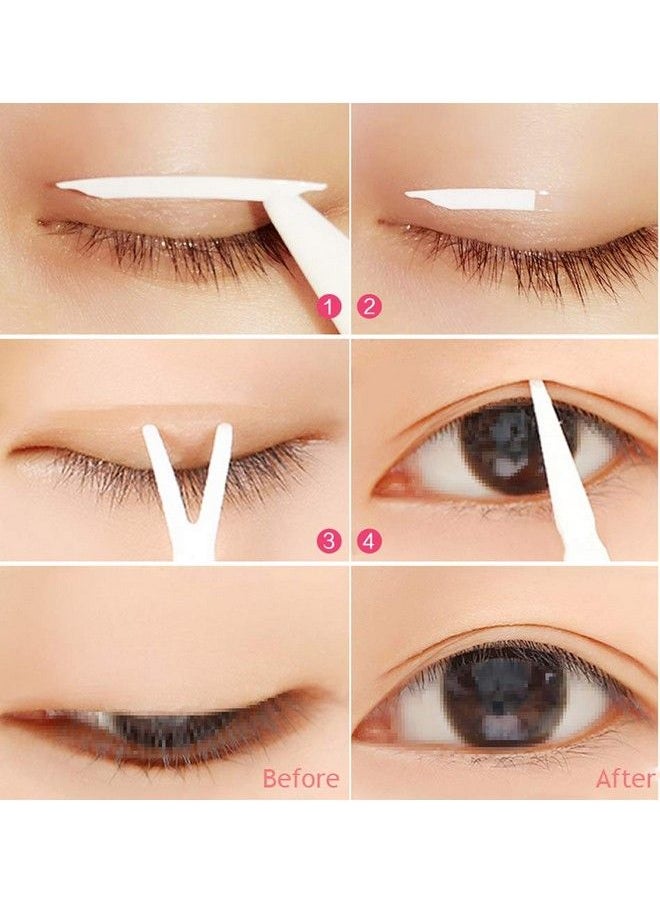 Happyupcity 240 Pairs Slim Breathable Invisble Double Sided Eyelid Tape Strips With Y Fork Selfadhesive Natural Nontrace Eyelid Nonreflective Eye Lift Big Eye Makeup Accessories Decoration  - Image 5