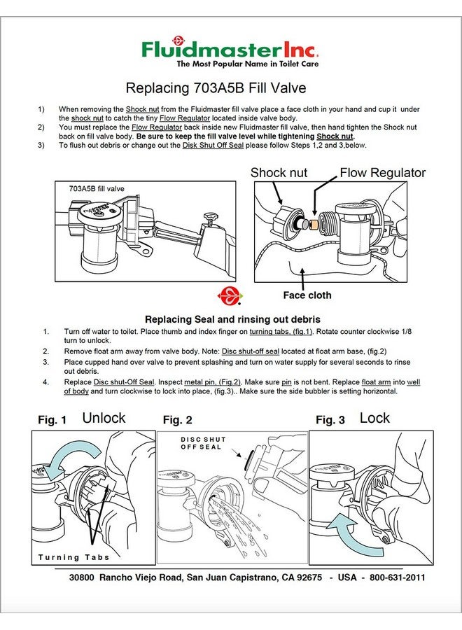 Fluidmaster 703AP4 Specialty Toilet Fill Valve for Glacier Bay and Niagara Conservation Flapperless Toilets - Image 5