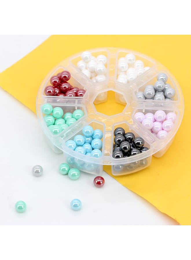 50pc Colors ABS Imitation Shell Pearls No Holes Acrylic Spacer Beads Pearls Round for Jewelry DIY Garment Beads (Color : White, Size : 6mm/0.23in 50pcs)  - Image 3