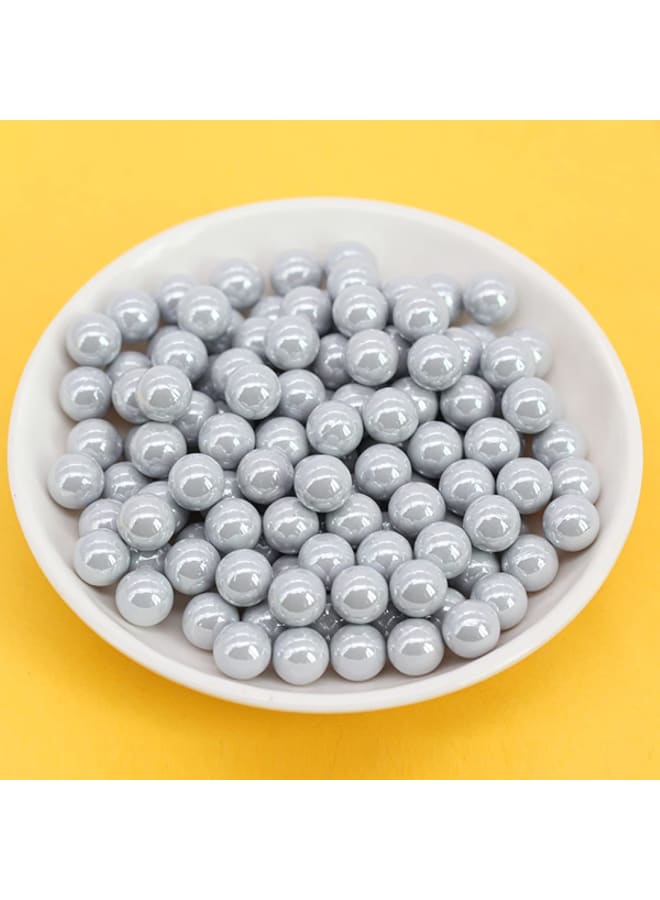 50pc Colors ABS Imitation Shell Pearls No Holes Acrylic Spacer Beads Pearls Round for Jewelry DIY Garment Beads (Color : White, Size : 6mm/0.23in 50pcs)  - Image 5