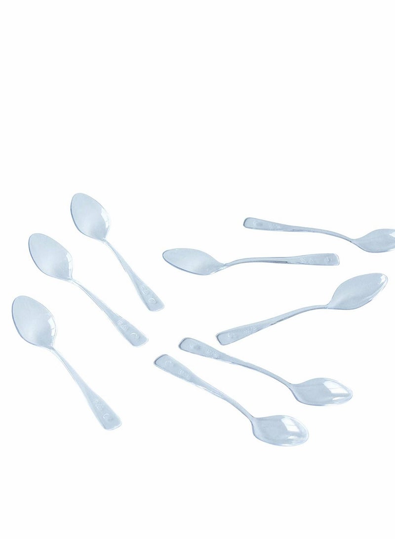 NIBEMINENT 24 PCS Dessert Bowls with 100PCS Spoons Plastic Mini Scallop Stem Cup, Clear Hard Appetizer Parfait Serving Bowl, Mousse Bowl Cups, for Desserts, Puddings - Image 5