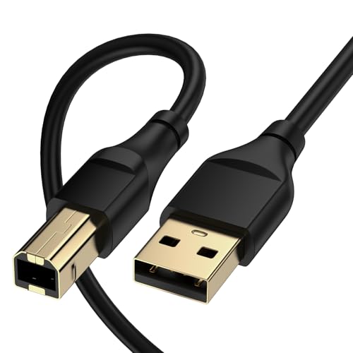ANDHOT Canon Printer Cable, 10 FT High Speed 2.0 USB B to USB A Cable for Canon Pixma TS 3522,TS3722,TS7720,TS6420A,MG3620,MG2522,MG2525,MG6821,MG7120,MG5620,MG5720,MG7520,MG7720,MG3029,MG2920 Printer Cord - Image 1