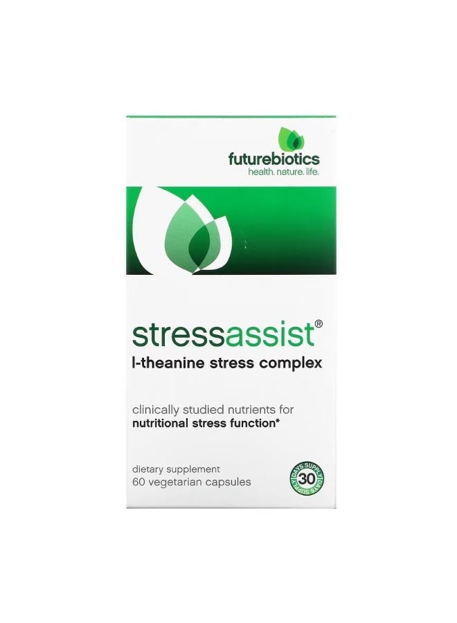 فيوتشر بايوتكس Stressassist LTheanine Stress Complex 60 Vegetarian Capsules - Image 1