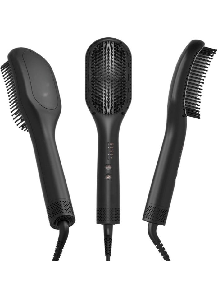 REBENUO 3 In 1 Hot Air Styler Hair Straightener Brush Negative Ion Heated Straightening Brush For Smooth Frizz-Free Hair - Image 2