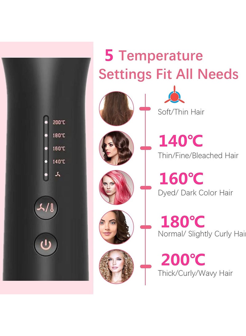 REBENUO 3 In 1 Hot Air Styler Hair Straightener Brush Negative Ion Heated Straightening Brush For Smooth Frizz-Free Hair - Image 4