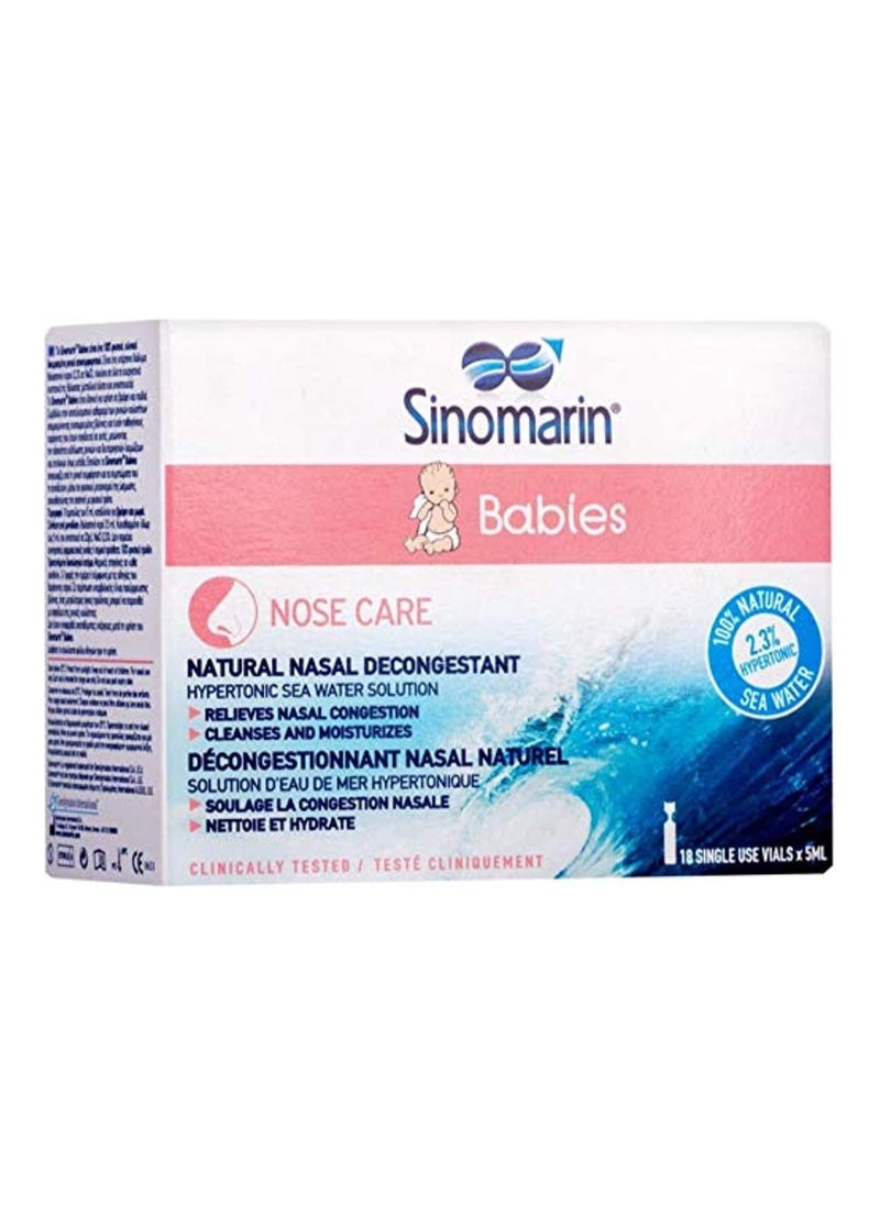 Sinomarin Babies Nose Care, 5Ml Vials, 18'S 