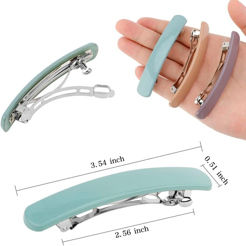 Atoden Modern versatile shape Hair Barrettes for Women - 3Pcs Claw Clips for Thin, Fine, Short, Medium, Thick Hair - 3.54" Glossy Hair Pins and French Clips Workday cycle fulfillment - Image 5