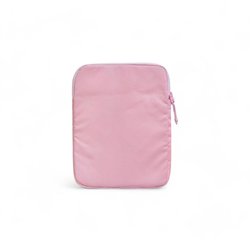 QIPS Tablet Sleeve Bag for up to 12-Inch Tablets – Water-Resistant PU-Coated Case with Front Pocket – Lightweight iPad & Tablet Cover for Work, School & Travel – Slim Protective Design (Pink) - Image 3