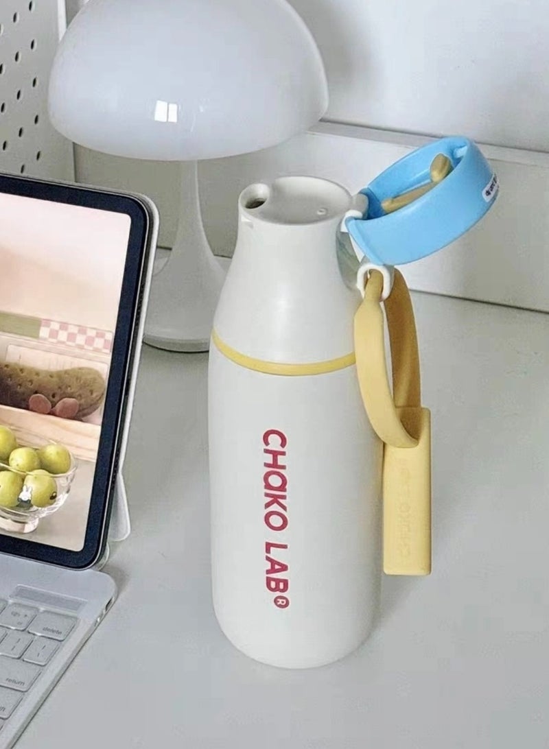 تشاكو لاب CHAKO LAB عالي القيمة زجاجة العزل مع اثنين من طرق الشرب، وسهلة المحمولة، 520ML - Image 2