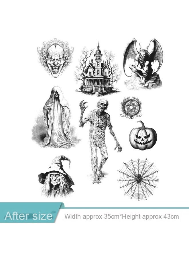 NIBEMINENT Halloween Haunted Castle Wall Decal - ZDB-34093