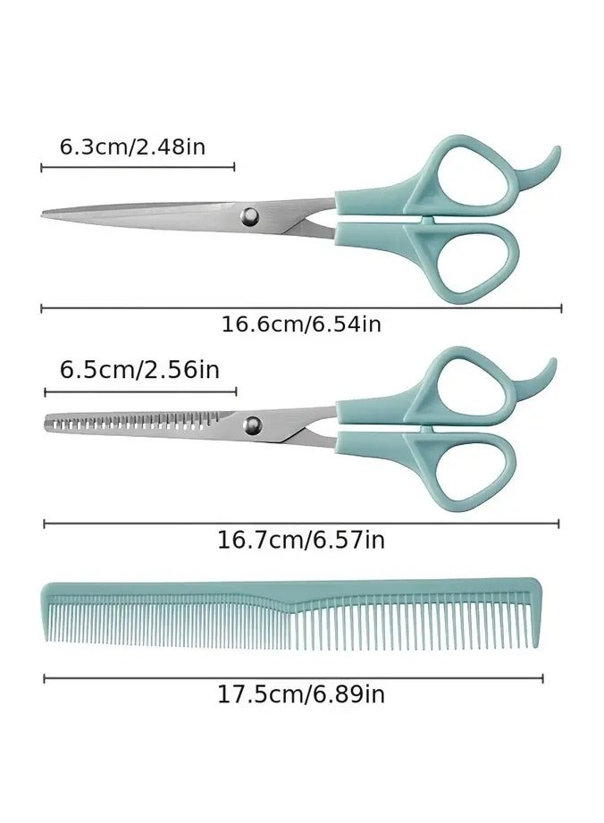 ORiTi 3pcs Hair Scissors Set - Safety Hair Cutting and Thinning Scissors Kit with Hairdressing Comb - Perfect for Hair Styling and Grooming  - Image 2