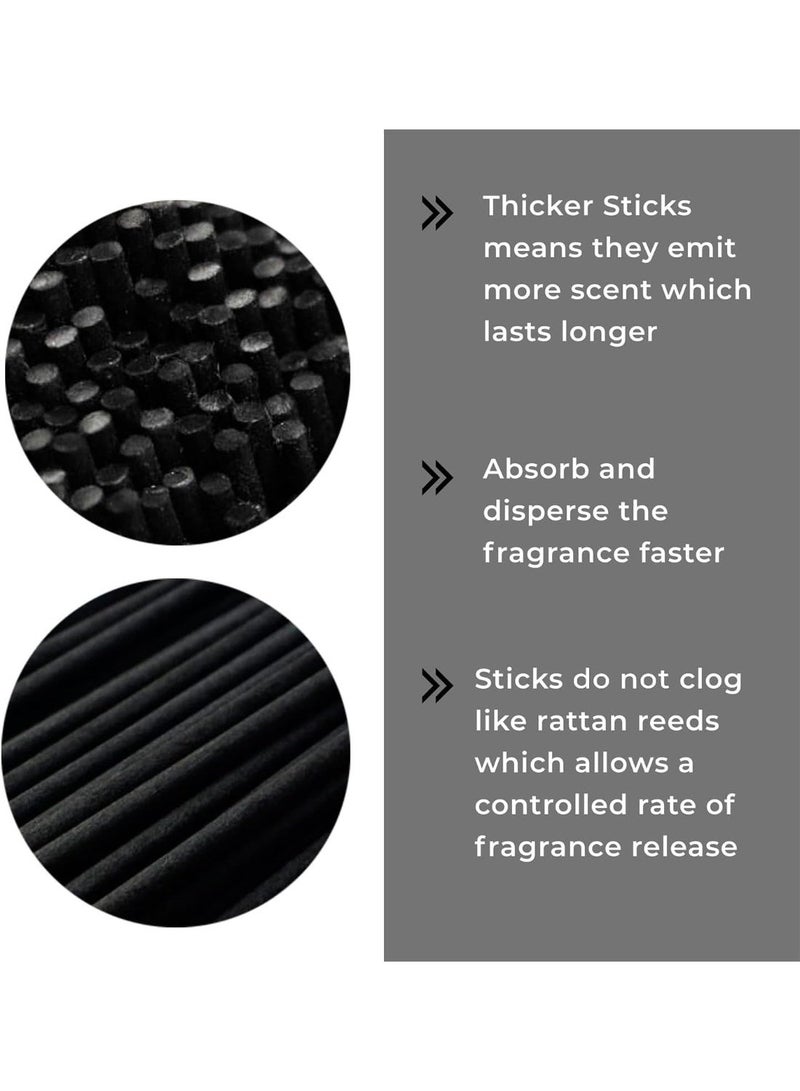 Bukela 200 Fiber Diffuser Sticks, 7.87 X 0.16 Inches, Thickened Diffuser Sticks, Fiber Diffuser Sticks for Aromatherapy and Décor, 100 Black and 100 White. - Image 4