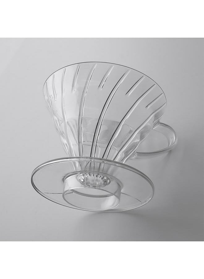 Generic V60 Plastic Coffee Dripper, Clear-Cone Plastic Coffee Dripper, 1-4 Cups, Pour Over Coffee Maker, Reusable Coffee Filter Cup  - Image 1