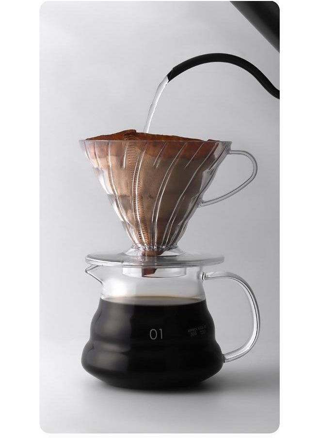 Generic V60 Plastic Coffee Dripper, Clear-Cone Plastic Coffee Dripper, 1-4 Cups, Pour Over Coffee Maker, Reusable Coffee Filter Cup  - Image 5