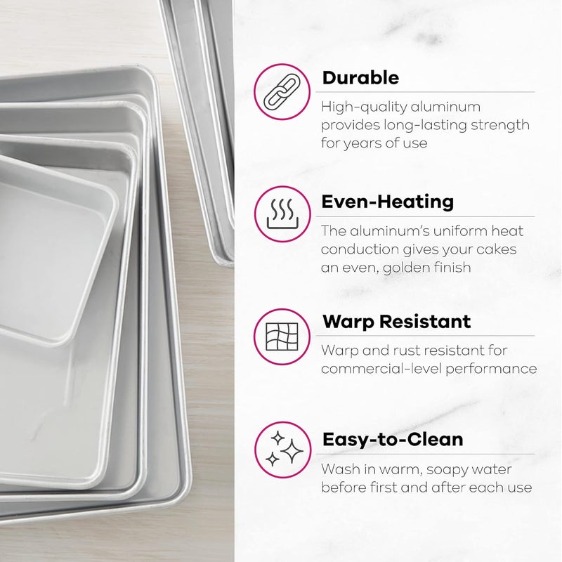 Wilton Performance Pans Aluminum Square Brownie and Cake Pan 12 x 12 inches Silver - Image 4