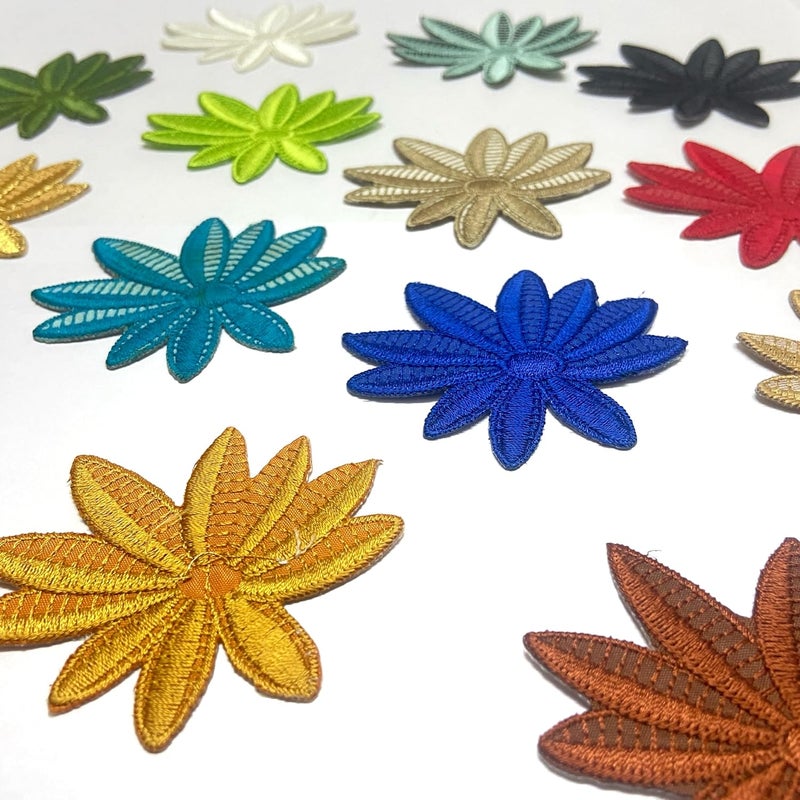 Embroidered Lotus Flower Applique Patches Sew onIron on Patches for Clothes Suits Blouse Dupatta Saree Jeans Bag Iron Dress DIY Pack of 10 Piece Random Colors  - Image 5