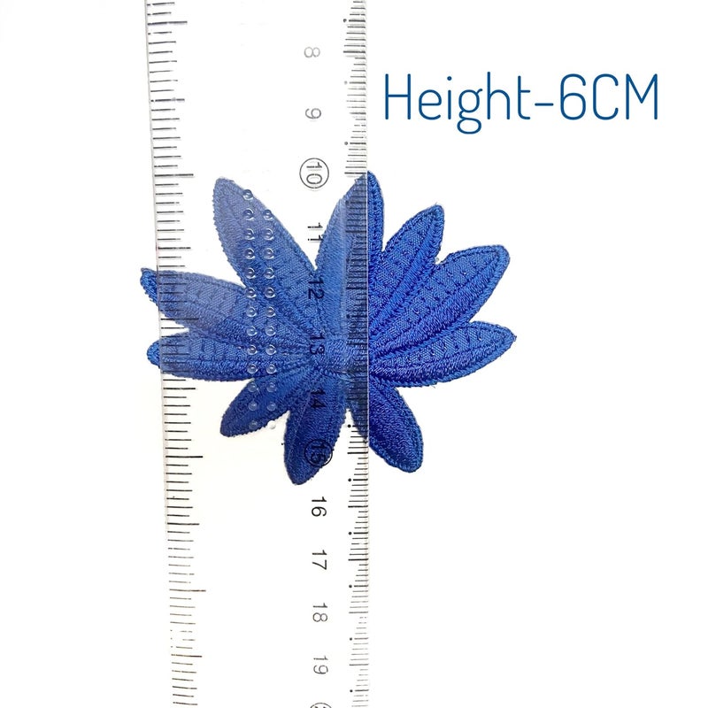 Embroidered Lotus Flower Applique Patches Sew onIron on Patches for Clothes Suits Blouse Dupatta Saree Jeans Bag Iron Dress DIY Pack of 10 Piece Random Colors  - Image 3