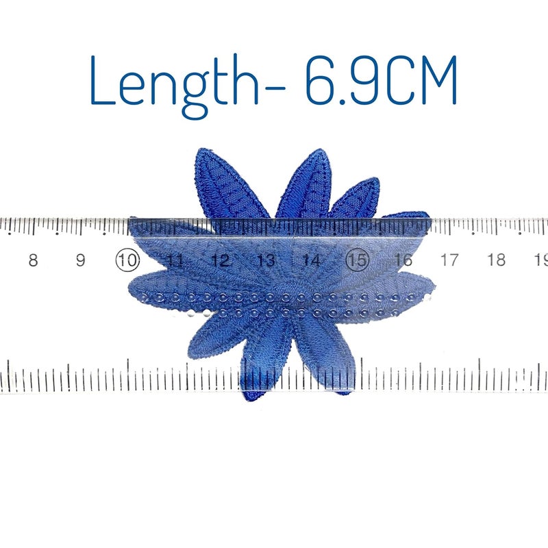 Embroidered Lotus Flower Applique Patches Sew onIron on Patches for Clothes Suits Blouse Dupatta Saree Jeans Bag Iron Dress DIY Pack of 10 Piece Random Colors  - Image 2