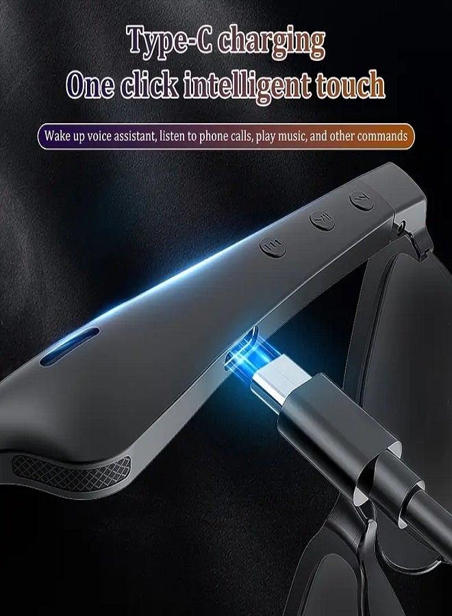 نظارات شمسية ذكية MG100 بتقنية بلوتوث لاسلكية - أسود - Image 4