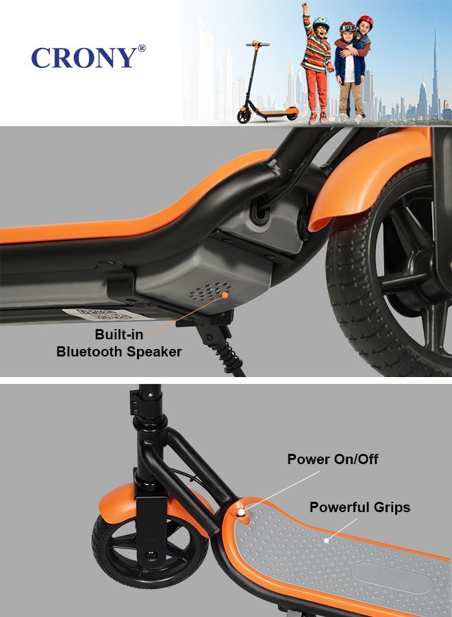 Crony ZL-E7 kids Electric Scooter LED Headlamps Bluetooth Connectivity resistant anti slip rubber Vacum tire 7kg Aluminum Alloy Frame Material load 60kg E Scooter Foldable skateboard - Image 2
