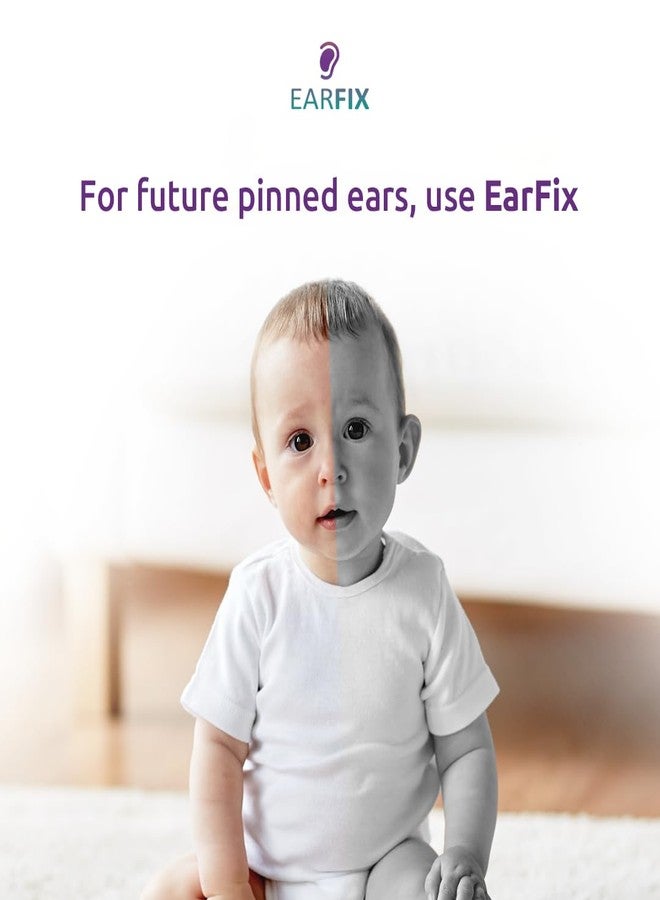 EarFix مصحح أذن الأطفال من إير فيكس (عبوة من 8 قطع) - لصقات لطيفة لتشكيل الأذن للأطفال الرضع من عمر 3 أشهر فما فوق - شريط لاصق مقاوم للماء ومضاد للحساسية للأذنين البارزتين والمتشققتين - Image 4