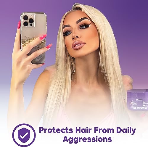 Nutree Professional Keratin Hair Mask for Blondes Deep Repair AntiFrizz Treatment with Almond Oil Shea Butter Marine Collagen Restores Shine Smoothness 88 oz - Image 5