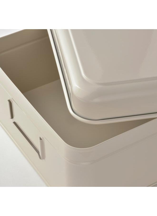 Generic Storage box with lid, set of 2, light beige  - Image 5