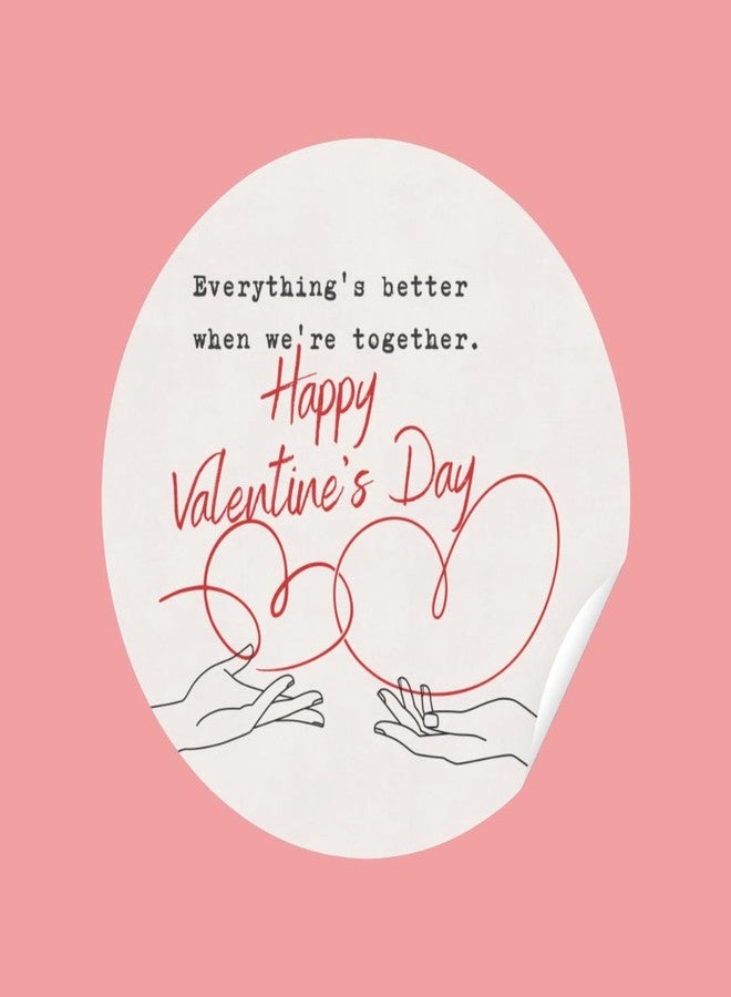 MUDRAK PRINTS Valentine's Day Round Stickers, 2 inch, 96 Pieces, 3 Romantic Designs Mix, Pre-Cut Vinyl Labels for Gifts and Decorations - Image 3