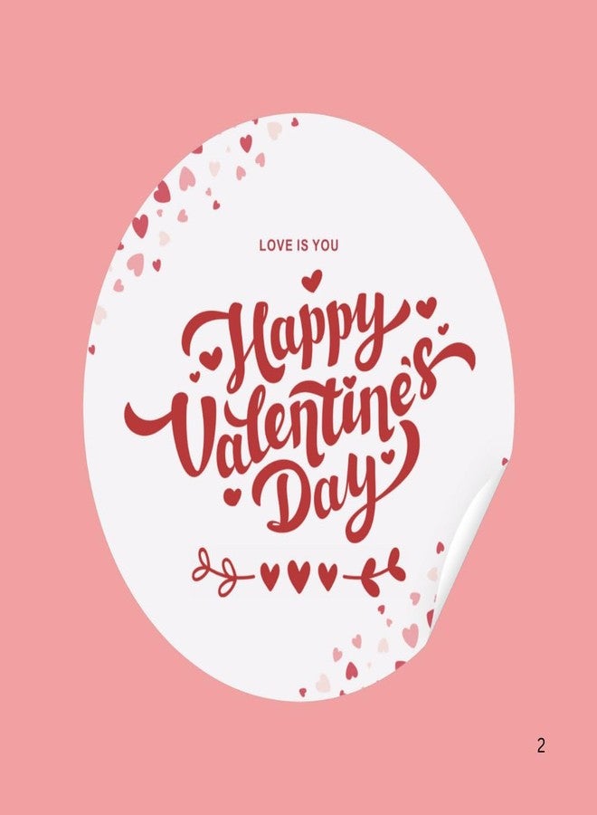 MUDRAK PRINTS Valentine's Day Round Stickers, 2 inch, 96 Pieces, 3 Romantic Designs Mix, Pre-Cut Vinyl Labels for Gifts and Decorations - Image 2