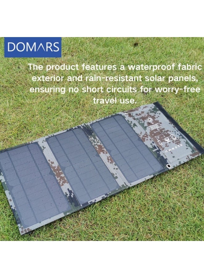 Domars 21W Portable Solar Charger, Foldable Solar Panel with Dual USB Ports, Waterproof Solar Phone Charger for Camping, Hiking, Emergency, Compatible with iPhone 11/12/13/14/15/16/17,Power Bank (Camouflage Color) - Image 5