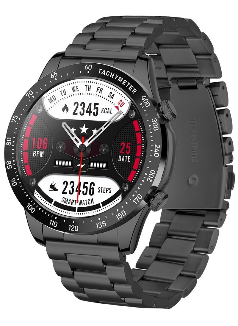 RollsTimi  - Men's Smartwatch 1.43" Amoled HD Full Touch Screen Fitness Tracker Heart Rate Blood Pressure Sleep Monitor Business Sports Smart Watch for Men - Image 1