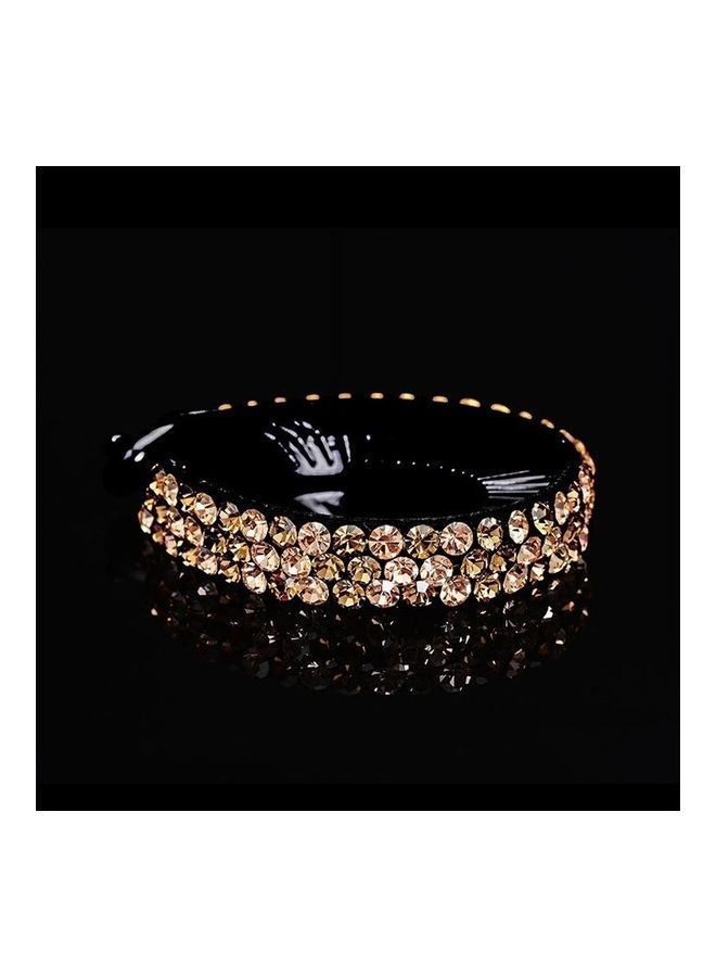 NIBEMINENT Women Meatball Rhinestone Hair Claw Accessories Champagne - Image 2