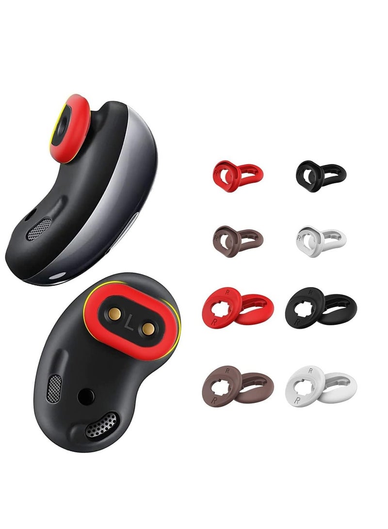 Ear Tips for Galaxy Buds Live [8 Pairs] Silicone Covers Eartips Accessories Compatible with Samsung Galaxy Bud Live Anti-Slip Ear Tip Cover Wing - Image 3