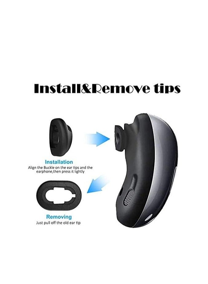 Ear Tips for Galaxy Buds Live [8 Pairs] Silicone Covers Eartips Accessories Compatible with Samsung Galaxy Bud Live Anti-Slip Ear Tip Cover Wing - Image 5