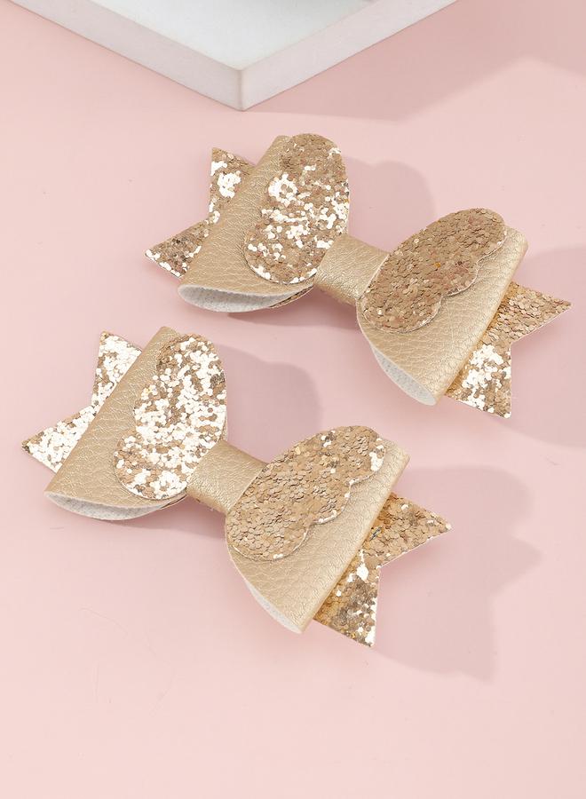 تايك تو طقم من 2 مشبك شعر مزين بربطة لامعة - Image 5