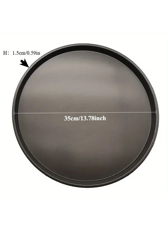 1pc Premium Carbon Steel Non Stick Pizza Baking Pan 13 78in Durable Oven Tray for Crispy Pizza Juicy Roasts Grilled Sausages Baked Goods Perfect for RV Camping Travel Outdoor Picnics Home Kitchen Use Pizza Accessories - Image 5