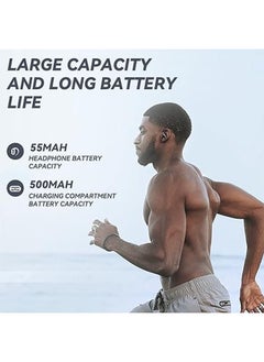 General Lenovo XT80 Sport Wireless Headphones Headphones: Hi-Fi stereo, LED battery display, button controls, and black microphone  - Image 3