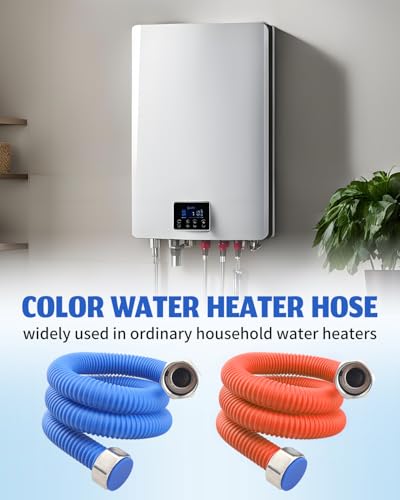 Nahntaipy 36 Length Flexible Stainless Steel Corrugated Water Heater Connector Hot and Cold Color Water Heater Hose 34 FIP x 34 FIP - Image 3