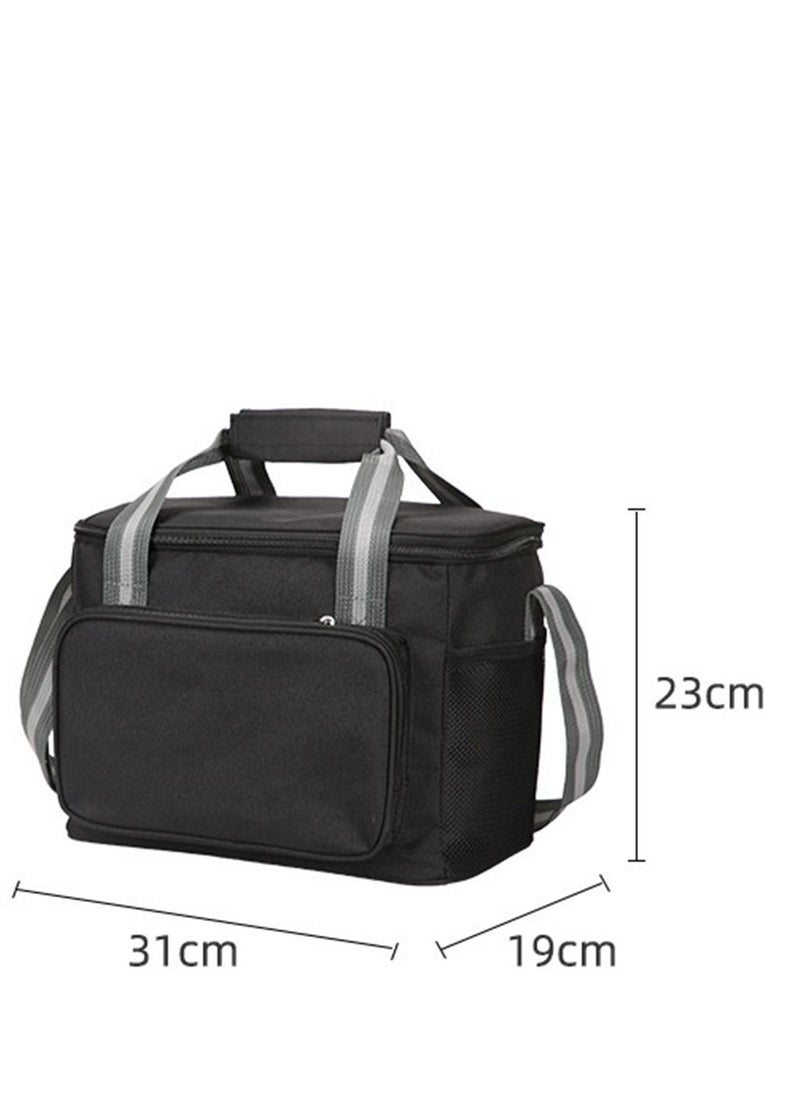Large Lunch Bag 15L Insulated Soft Hoting Cooling Tote with Zippered Great for Work School Picnic Beach