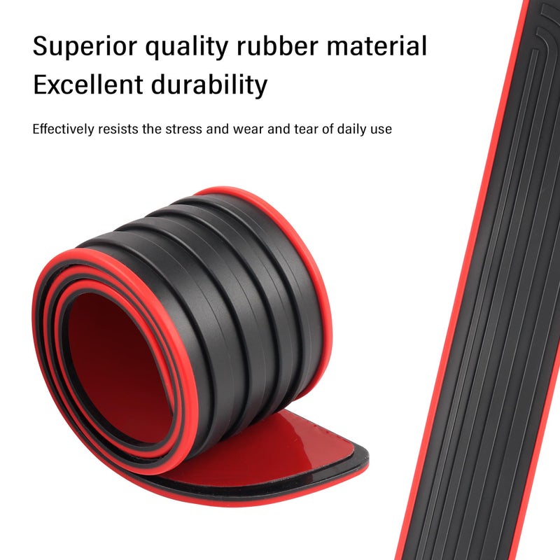 KIFIDAN 4PCS Car Door Sill Protector,Anti-Scratch & Waterproof Car Door Sills Scratch Protection,Universal Car Exterior Accessories Automotive Door Entry Guard for Car,Truck,SUV (Black Red, Width 1.57") - Image 4