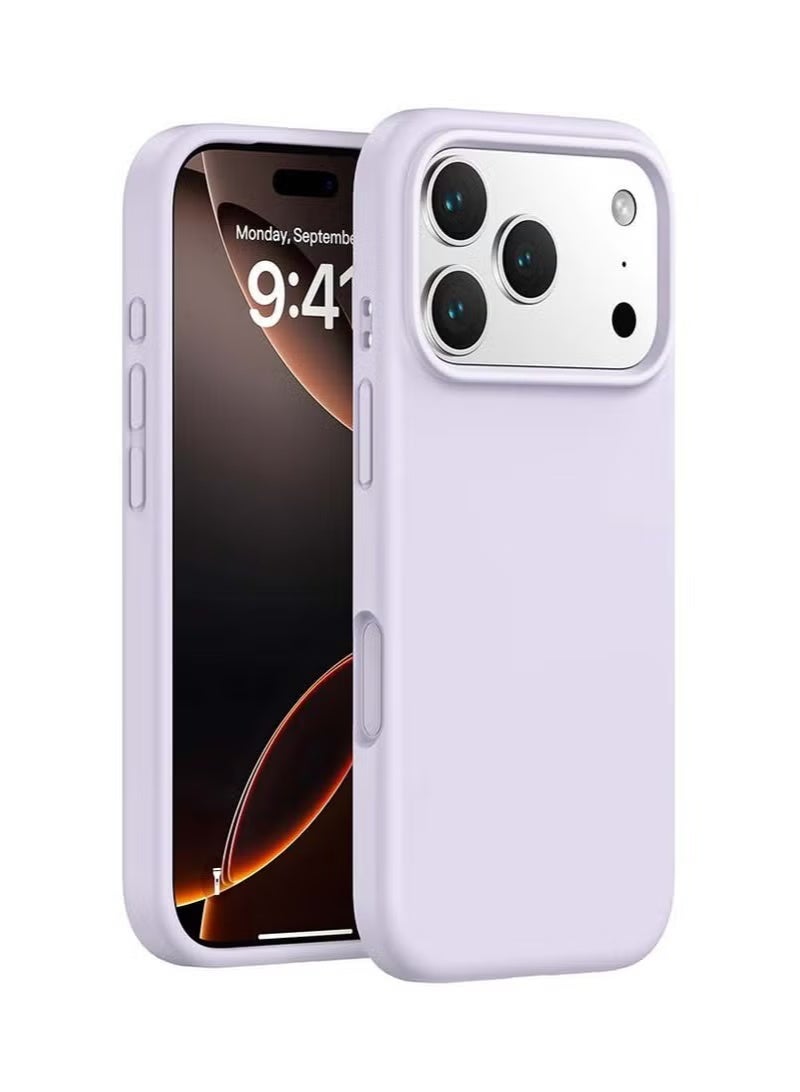 TIGER Slim Silicone Case Compatible with iPhone 17 Pro – Premium Liquid Silicone Protective Case with 3-Layer Soft Rubber Shockproof Bumper and TPU Lining for Maximum Drop Protection and Comfortable Grip – Elegant Light Purple Cover - Image 1