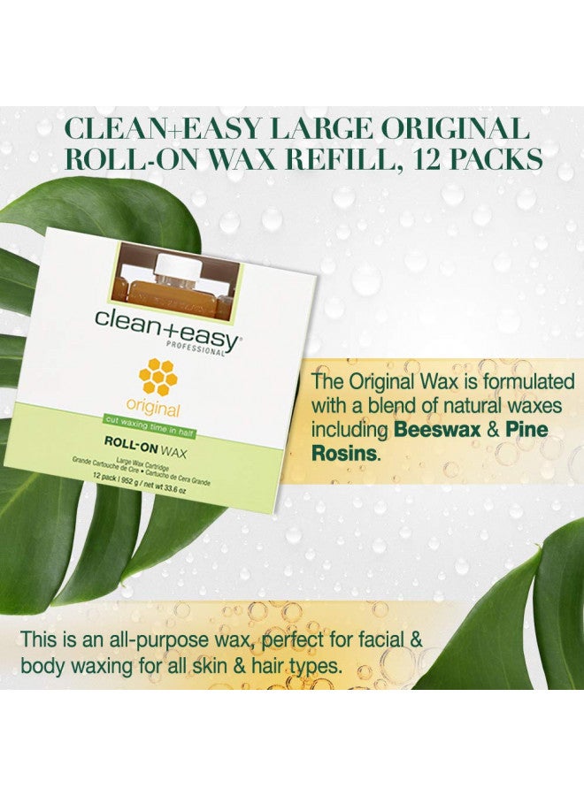 Clean + Easy C+E Original Wax Refills, Large (leg) Original Wax, 2.8 oz - Pack of 12 - Image 4